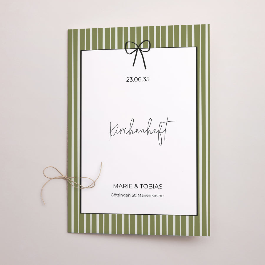 Kirchenheft Hochzeit Doppelflügel Alles grün foto