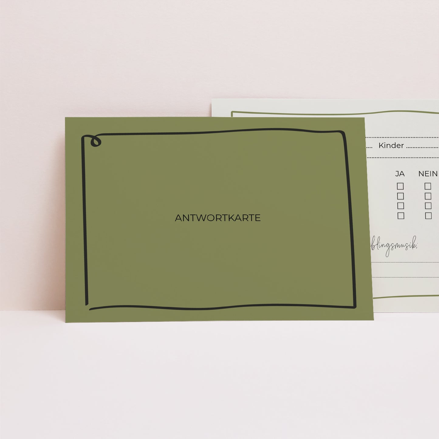 Antwortkarte Hochzeit Landschaft Alles grün foto N° 1