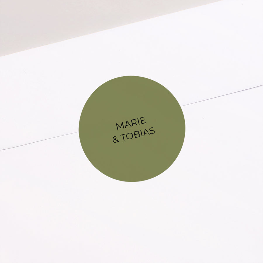 Sticker Hochzeit Rund Alles grün foto