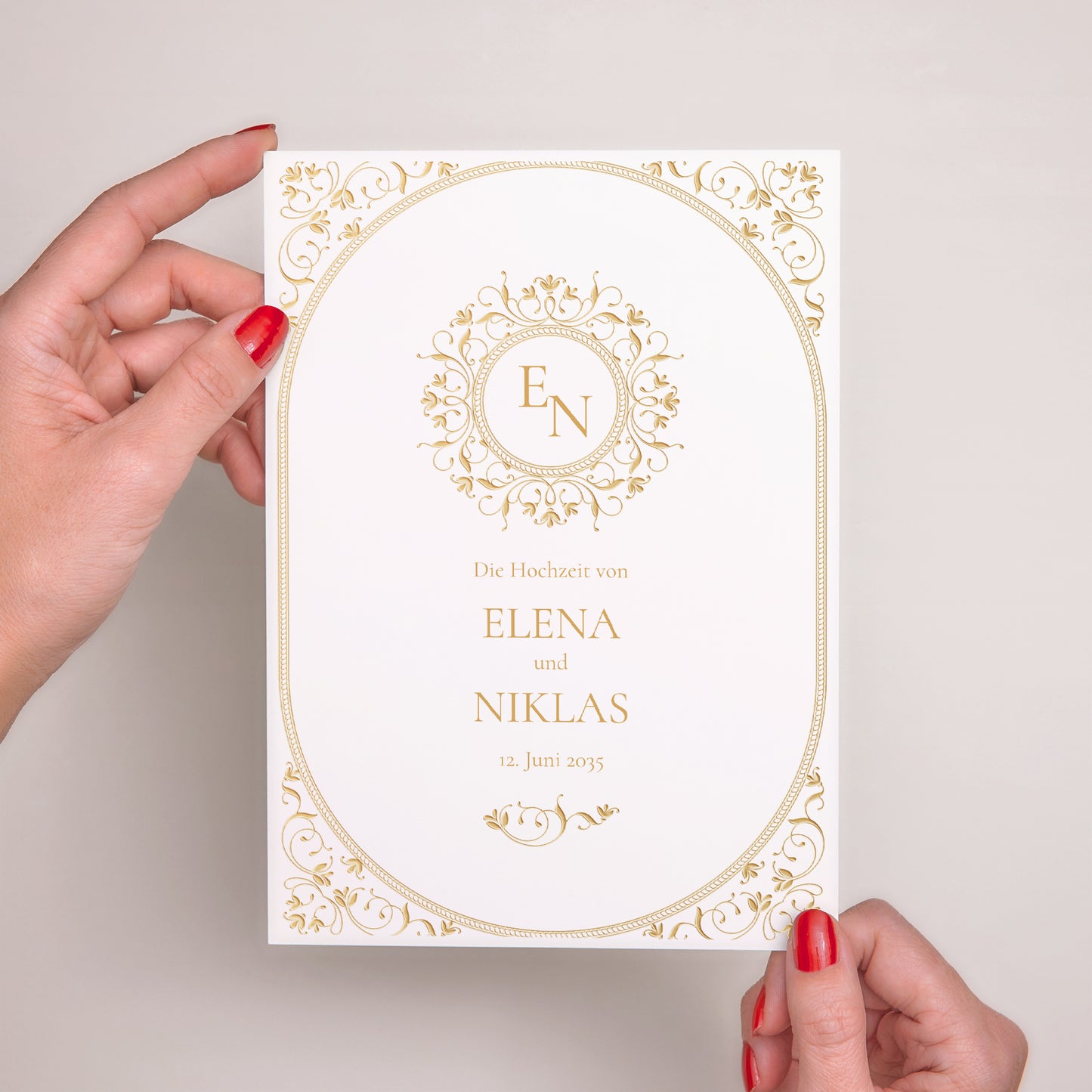 Hochzeitseinladung Porträt Barockromanze foto N° 2