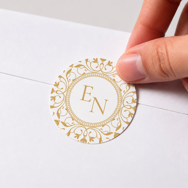 Sticker Hochzeit Rund Barockromanze foto