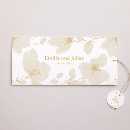 Hochzeitseinladung Mappe 2 Karten, Etikett Linea Botanica foto N° 1
