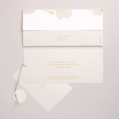 Hochzeitseinladung Mappe 2 Karten, Etikett Linea Botanica foto N° 4