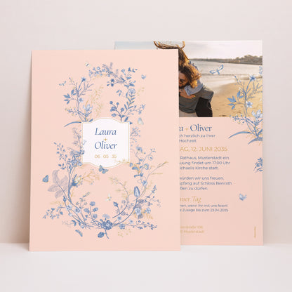 Hochzeitseinladung Porträt Wildkräuter foto N° 1