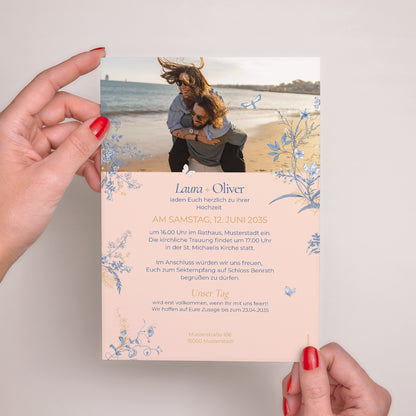 Hochzeitseinladung Porträt Wildkräuter foto N° 3