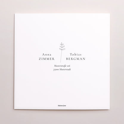 Hochzeitseinladung Doppelflügelfenster Pflanzliche Eleganz foto N° 3