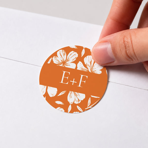 Sticker Hochzeit Rund Die Blumenwerkstatt foto