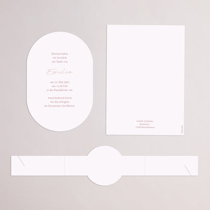 Taufeinladung Banner, 2 Karten Krone der süßen Rose foto N° 4