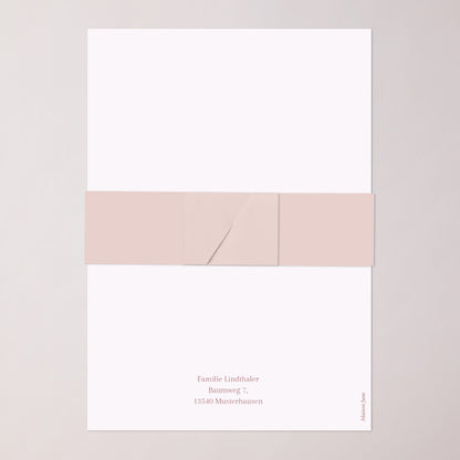 Taufeinladung Banner, 2 Karten Krone der süßen Rose foto N° 5