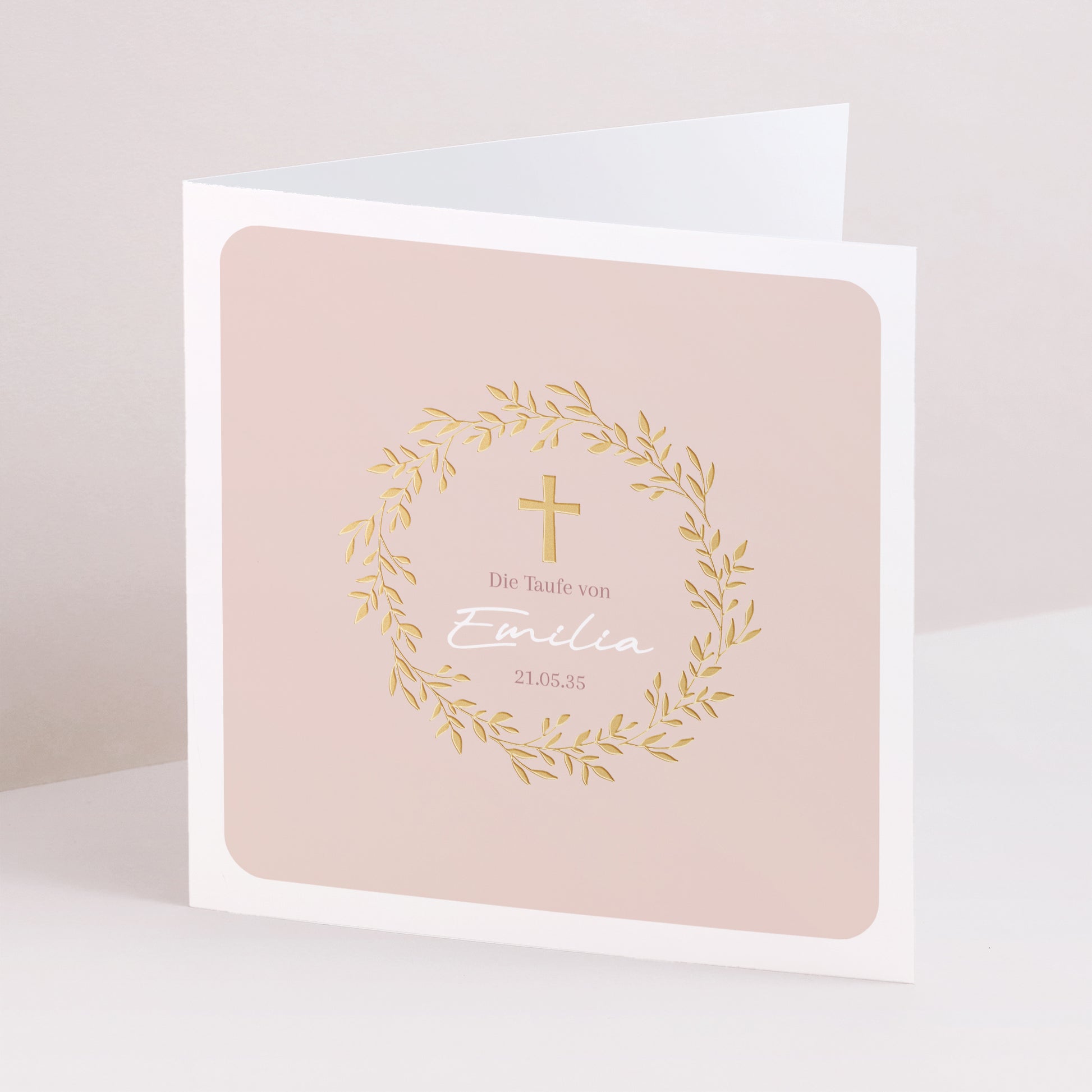 Taufeinladung Doppelflügelfenster Krone der Süße foto N° 1