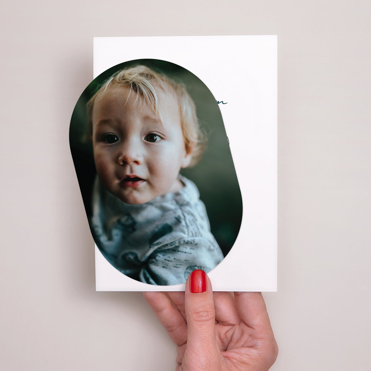 Taufeinladung Banner, 2 Karten Blaue Zartheitkrone foto N° 2