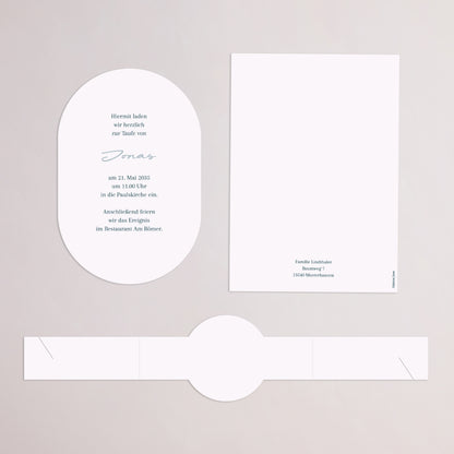 Taufeinladung Banner, 2 Karten Blaue Zartheitkrone foto N° 4