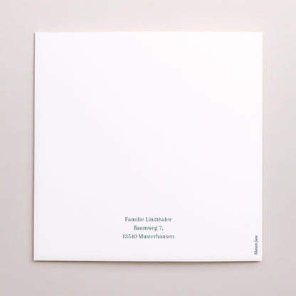 Taufeinladung Doppelflügelfenster Blaue Zartheitkrone foto N° 3