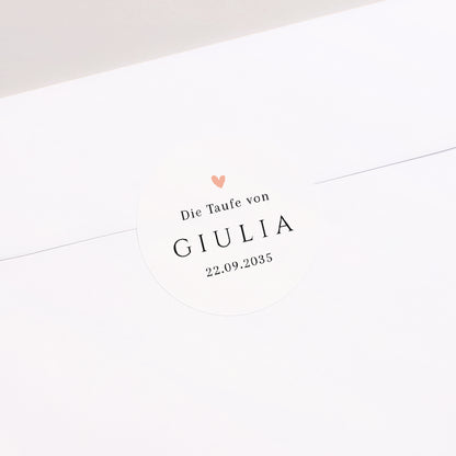 Sticker Taufe Rund Sanfte Segnung foto N° 1