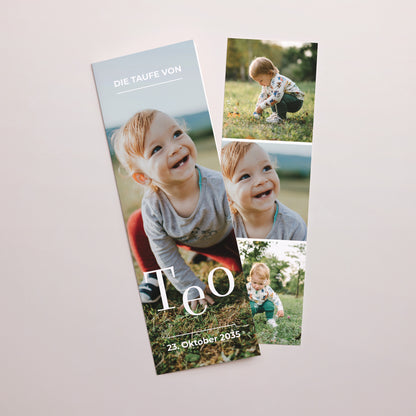 Taufeinladung Fotoautomaten Lesezeichen Die Zeit der Gnade foto N° 1