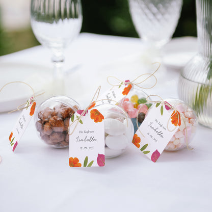 Geschenkbox Taufe Ball mit Wimpel-Etikett Ein gesegneter Garten foto N° 2