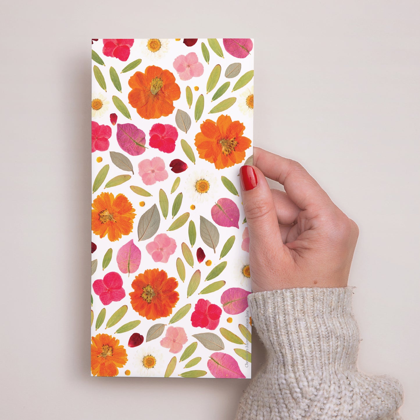 Menükarte Taufe Panoramatisches Porträt Ein gesegneter Garten foto N° 3