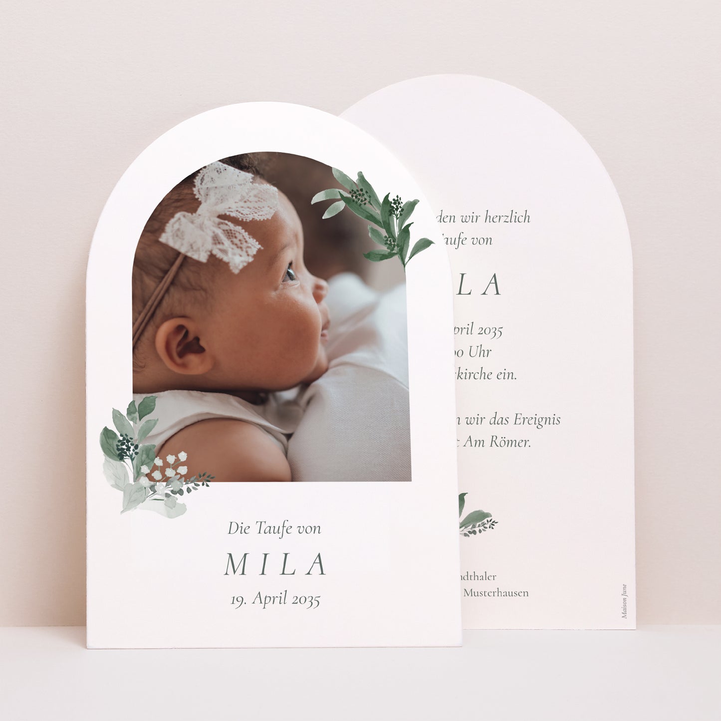 Taufeinladung Arche Eine Krone der Süße foto N° 1