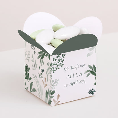 Geschenkbox Taufe Schmetterlingsöffnung Eine Krone der Süße foto N° 1