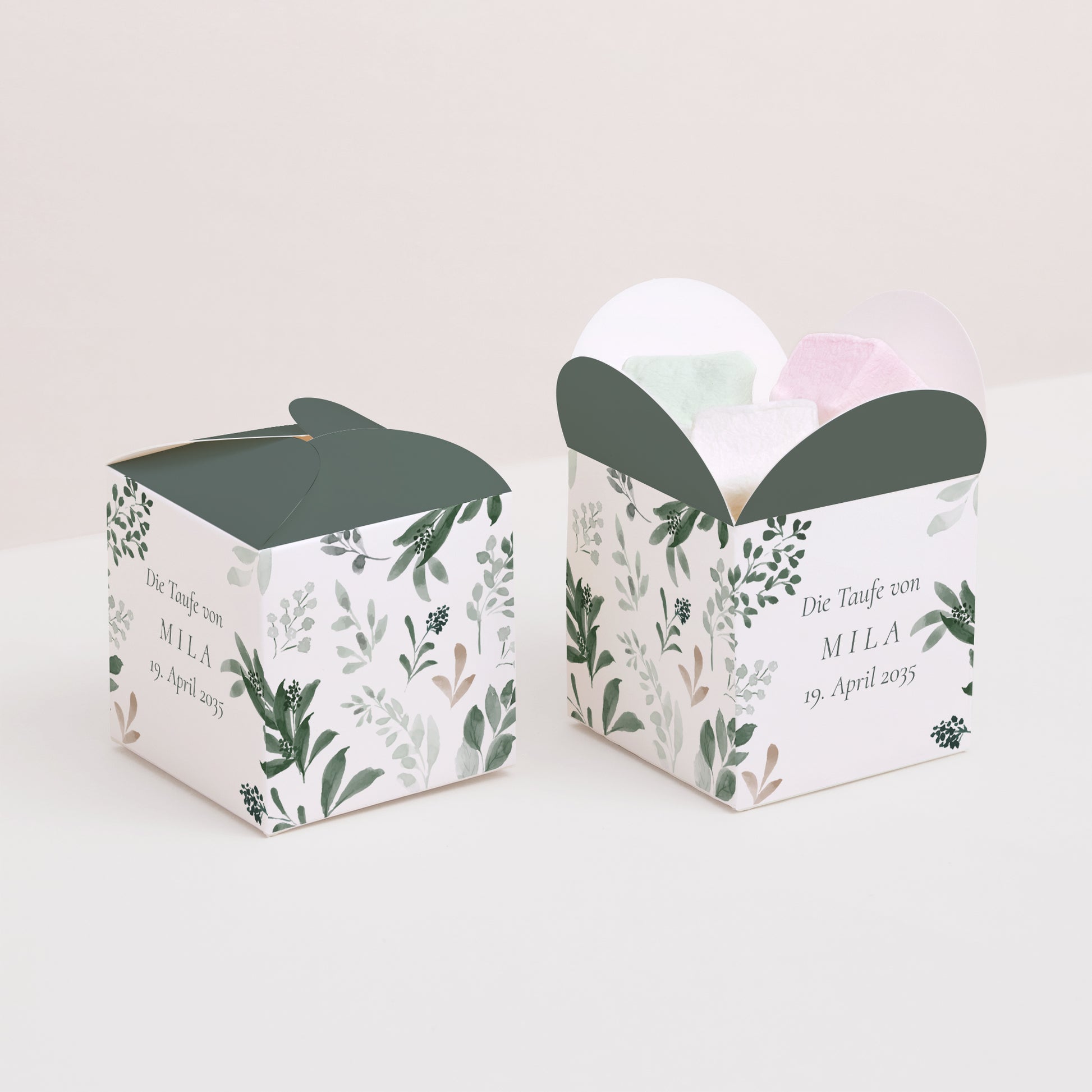 Geschenkbox Taufe Schmetterlingsöffnung Eine Krone der Süße foto N° 2