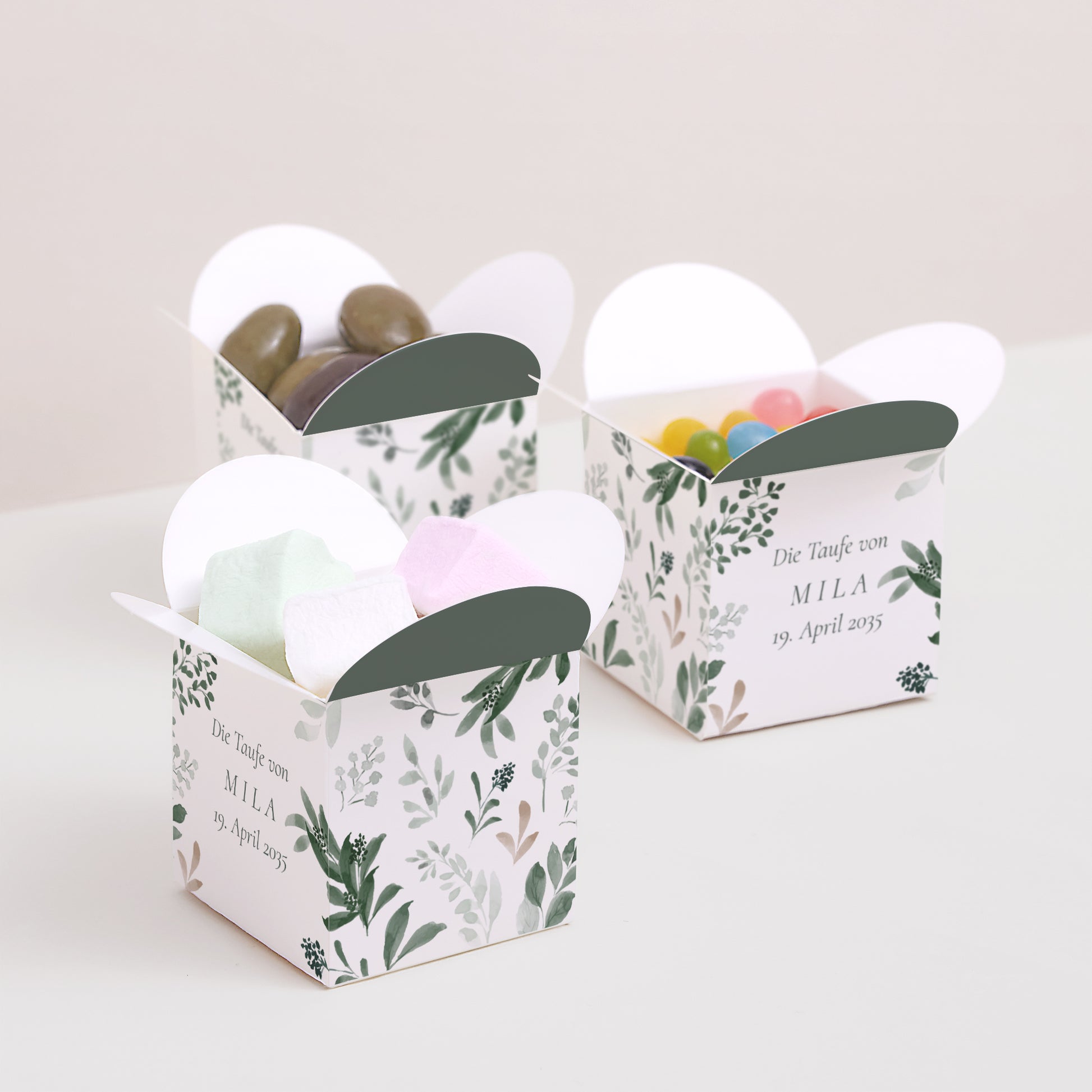 Geschenkbox Taufe Schmetterlingsöffnung Eine Krone der Süße foto N° 3