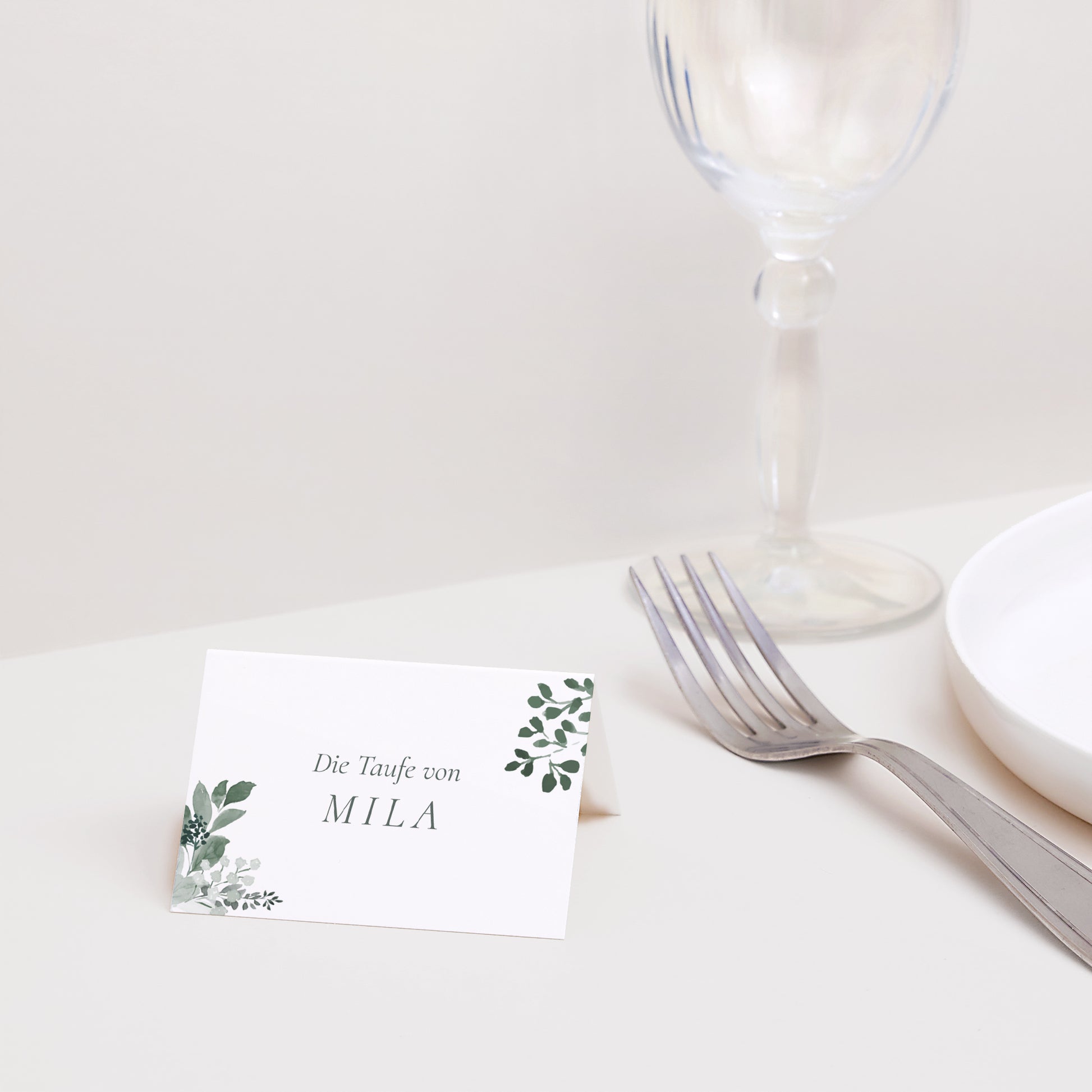 Tischkarten Taufe Quer Eine Krone der Süße foto N° 2