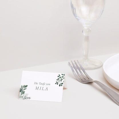 Tischkarten Taufe Quer Eine Krone der Süße foto N° 2