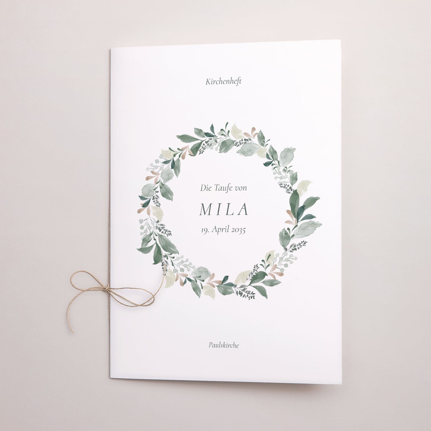 Kirchenheft Taufe Doppelflügel Eine Krone der Süße foto N° 1