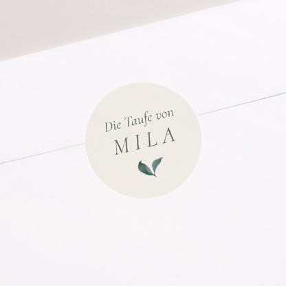 Sticker Taufe Rund Eine Krone der Süße foto N° 1