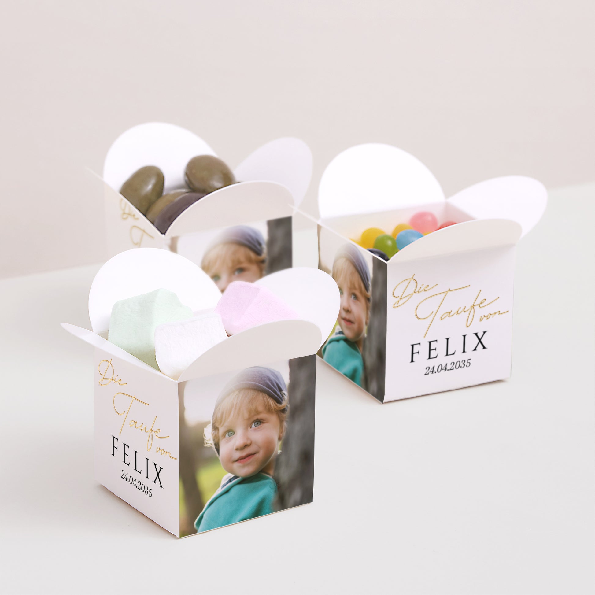 Geschenkbox Taufe Schmetterlingsöffnung Ein kostbarer Moment foto N° 3