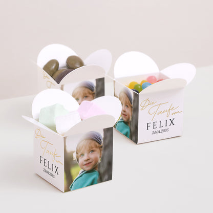 Geschenkbox Taufe Schmetterlingsöffnung Ein kostbarer Moment foto N° 3