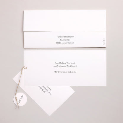 Taufeinladung Mappe 2 Karten, Etikett Ein kostbarer Moment foto N° 4