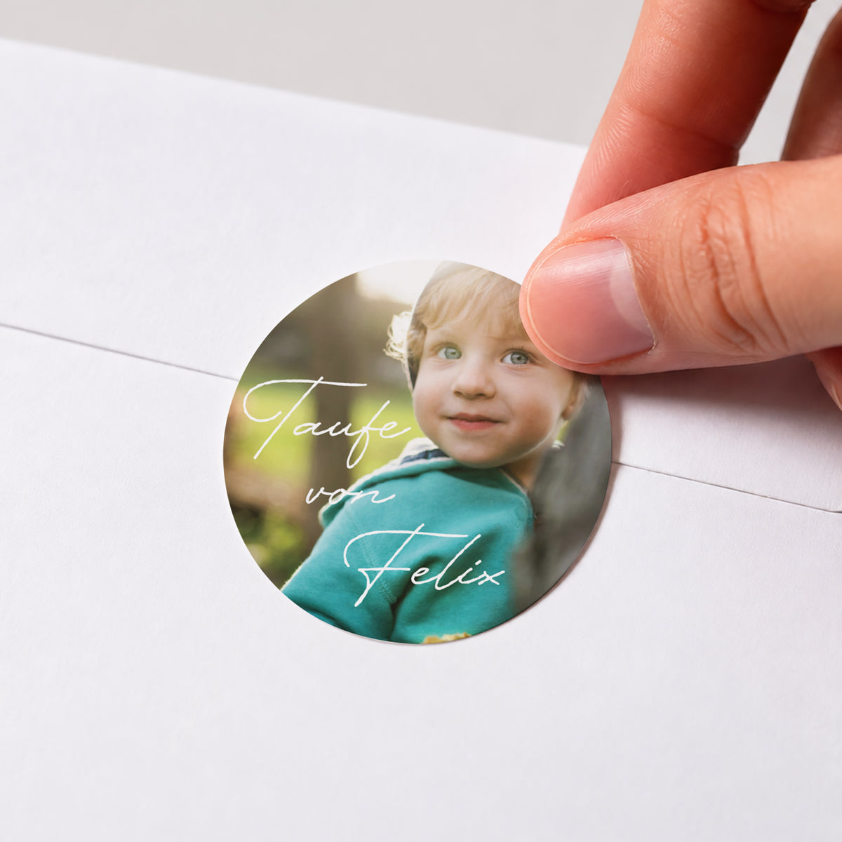 Sticker Taufe Rund Ein kostbarer Moment foto