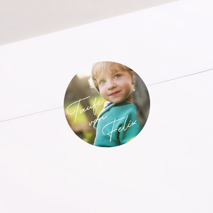 Sticker Taufe Rund Ein kostbarer Moment foto N° 1