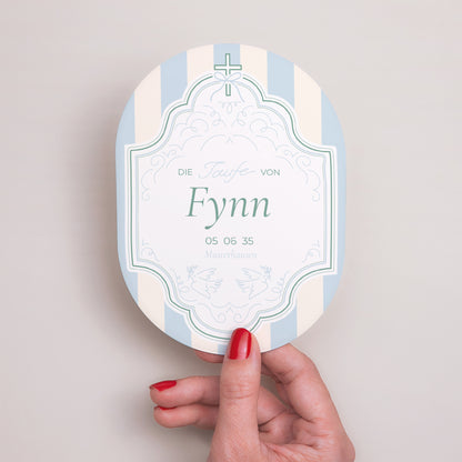 Taufeinladung oval Taufe und Zärtlichkeit foto N° 2