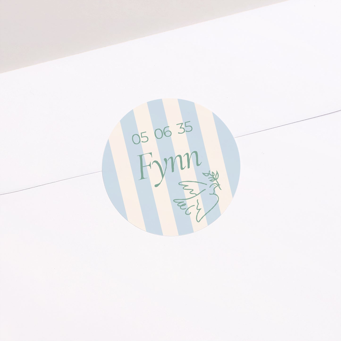 Sticker Taufe Rund Taufe und Zärtlichkeit foto N° 1