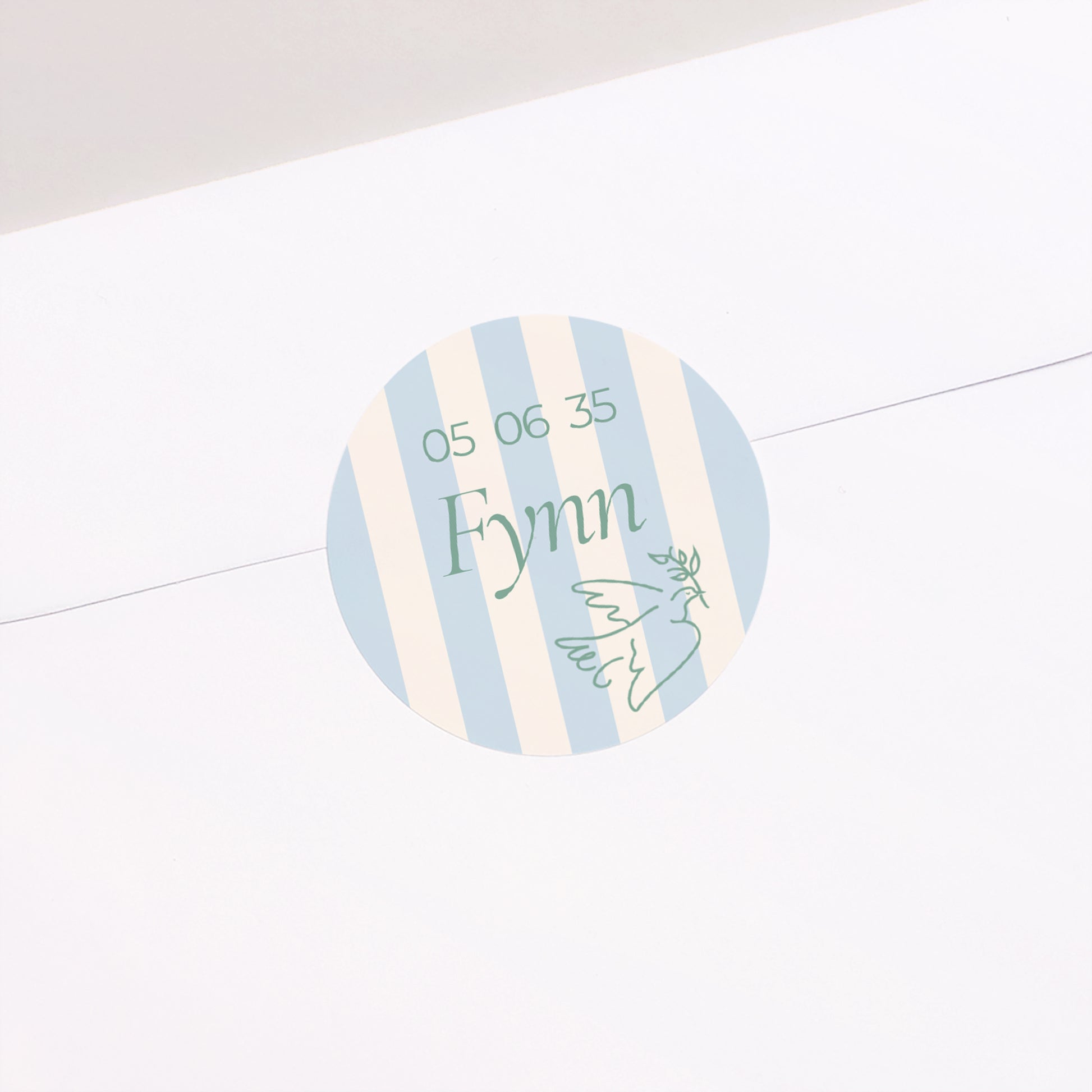 Sticker Taufe Rund Taufe und Zärtlichkeit foto N° 1