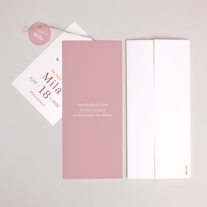 Taufeinladung Portrait-Hülle 2 Karten, Etikett Kleine Gnade foto N° 4