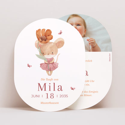 Taufeinladung oval Kleine Gnade foto N° 1