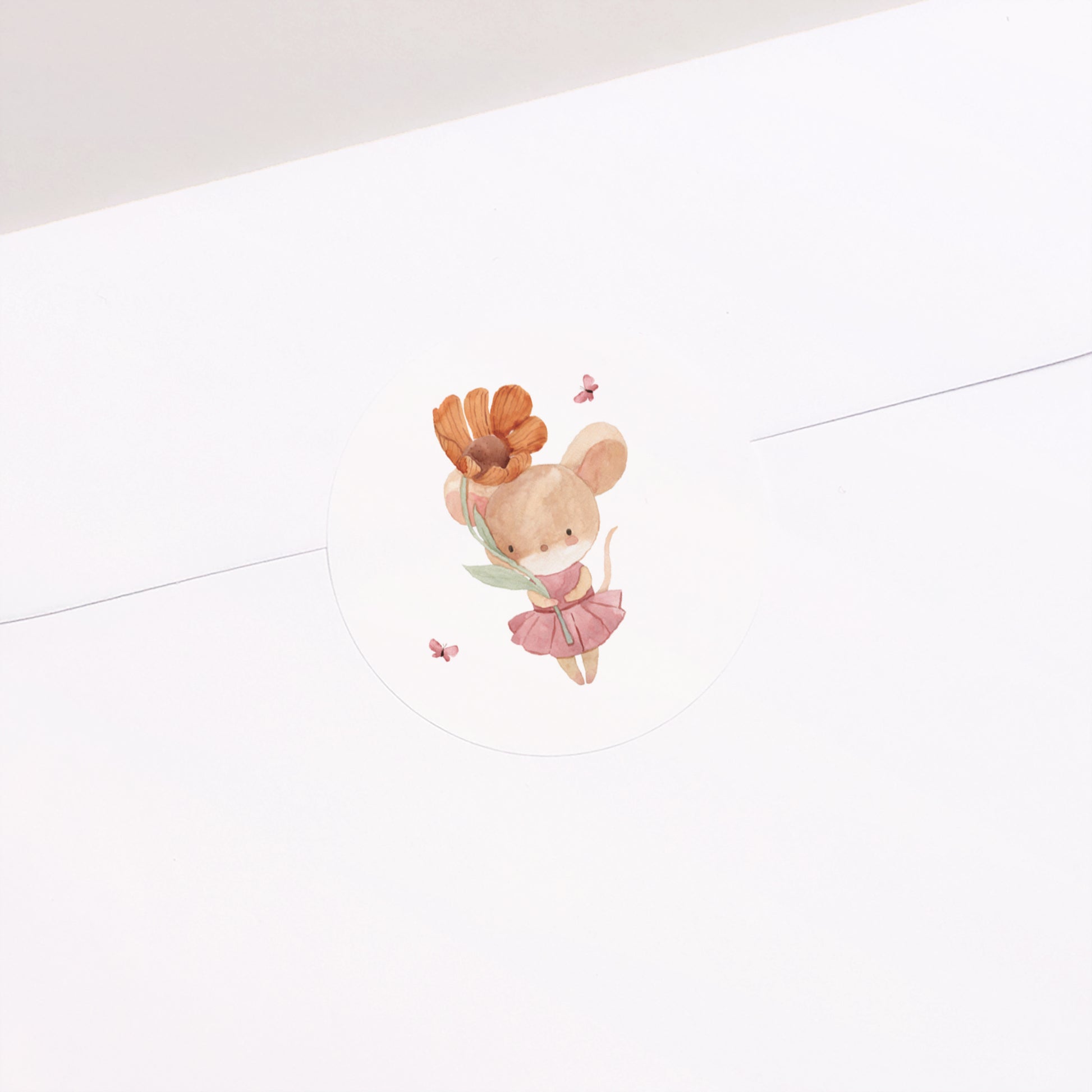 Sticker Taufe Rund Kleine Gnade foto N° 1