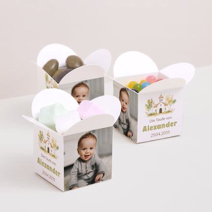Geschenkbox Taufe Schmetterlingsöffnung Ein Gesegneter Tag foto N° 3