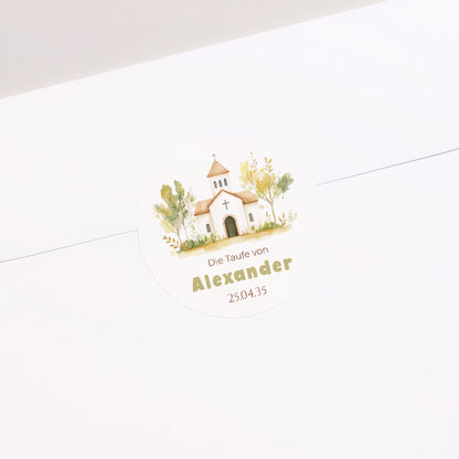 Sticker Taufe Rund Ein Gesegneter Tag foto N° 1