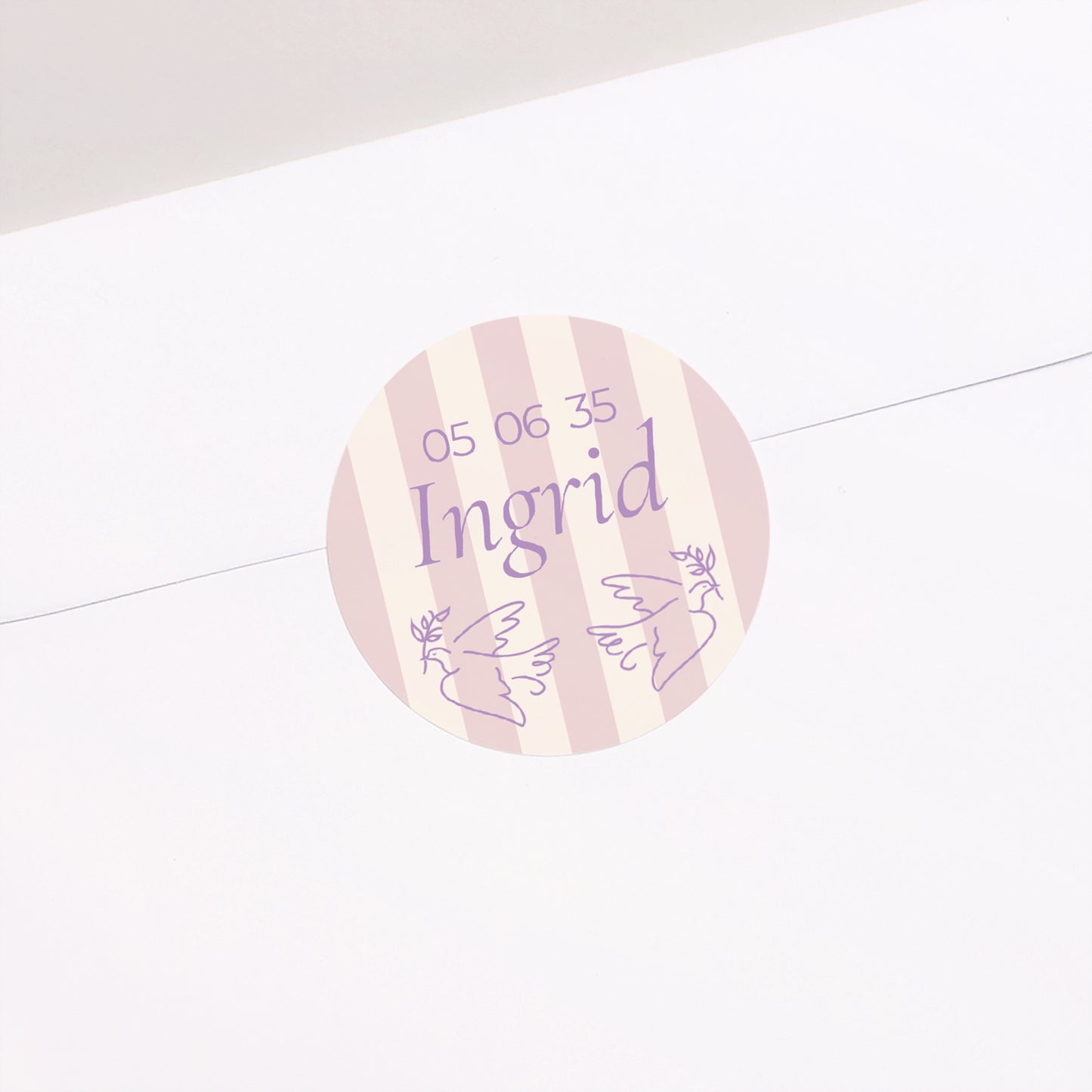 Sticker Taufe Rund Zärtlichkeit und Taufe foto N° 1