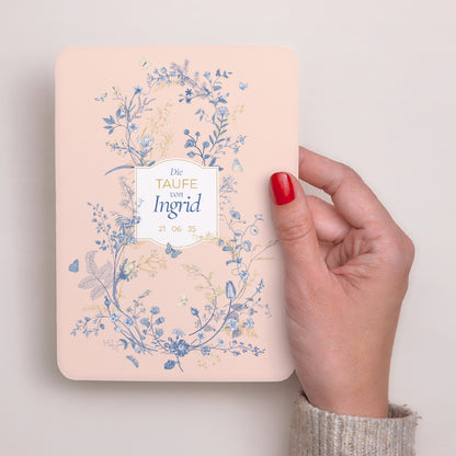 Taufeinladung Porträt, abgerundete Kanten Täufel und Unkraut foto N° 2