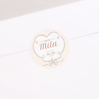Sticker Taufe Rund Licht der Liebe foto N° 1