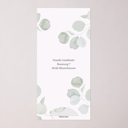 Taufeinladung Tasche, 2 Karten, runden Etikett Lichtblätter foto N° 4