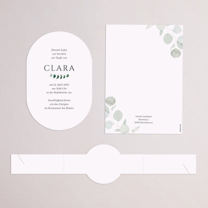 Taufeinladung Banner, 2 Karten Lichtblätter foto N° 4