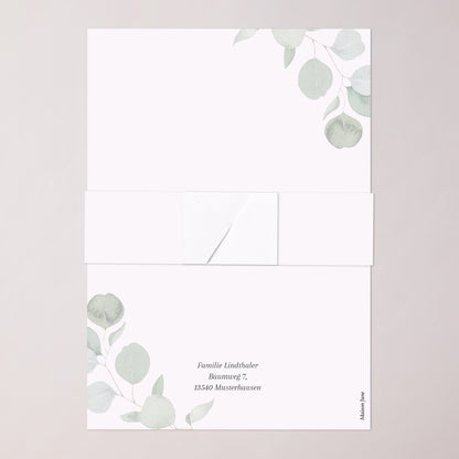 Taufeinladung Banner, 2 Karten Lichtblätter foto N° 5