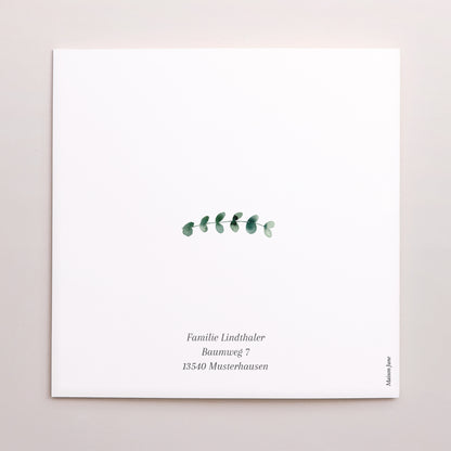 Taufeinladung Doppelflügelfenster Lichtblätter foto N° 3