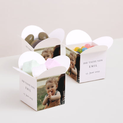 Geschenkbox Taufe Schmetterlingsöffnung Licht der Gnade foto N° 3